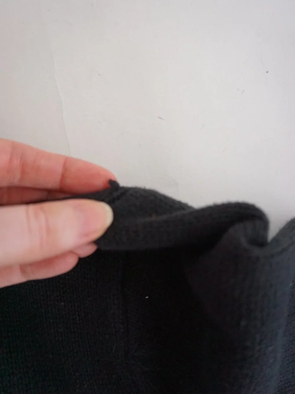 Vintage Denver Hayes Black Full Zip Knit Sweater Ribbed Collar Minimal Classic L - Picture 10 of 10